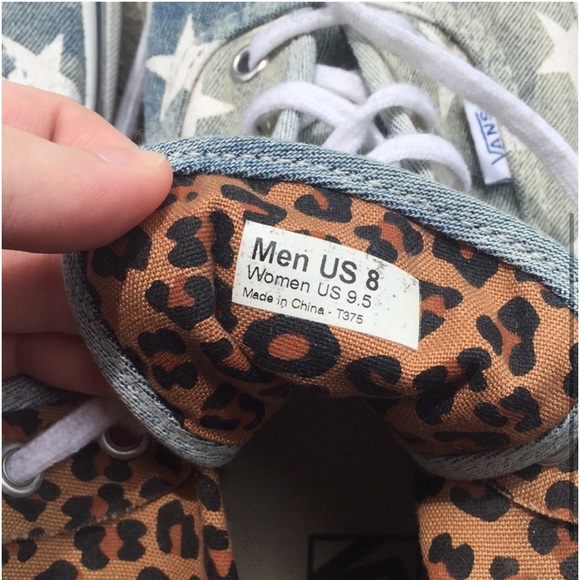 Acid Wash Star and Leopard Print High Tops - Picture 3 of 4